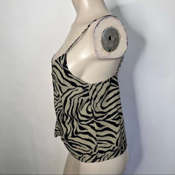 Taupe/Black Zebra Print Cami Blouse - Picture 9 of 10